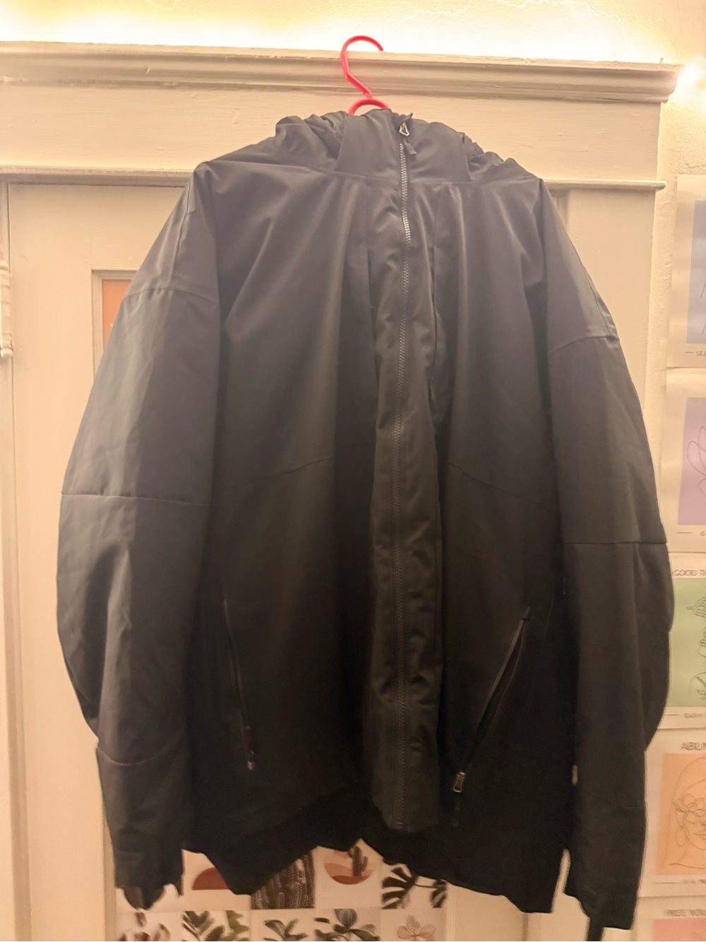 Iceberg Black Hooded Ski Jacket
